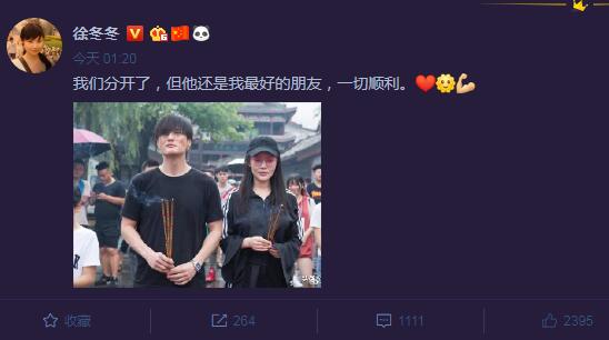 徐冬冬尹子维分手原因